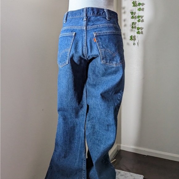 Levi's 648 Vintage 1970s Orange Tag Mid Waist Flared Jeans Hippie Boho Casual - Picture 2 of 6
